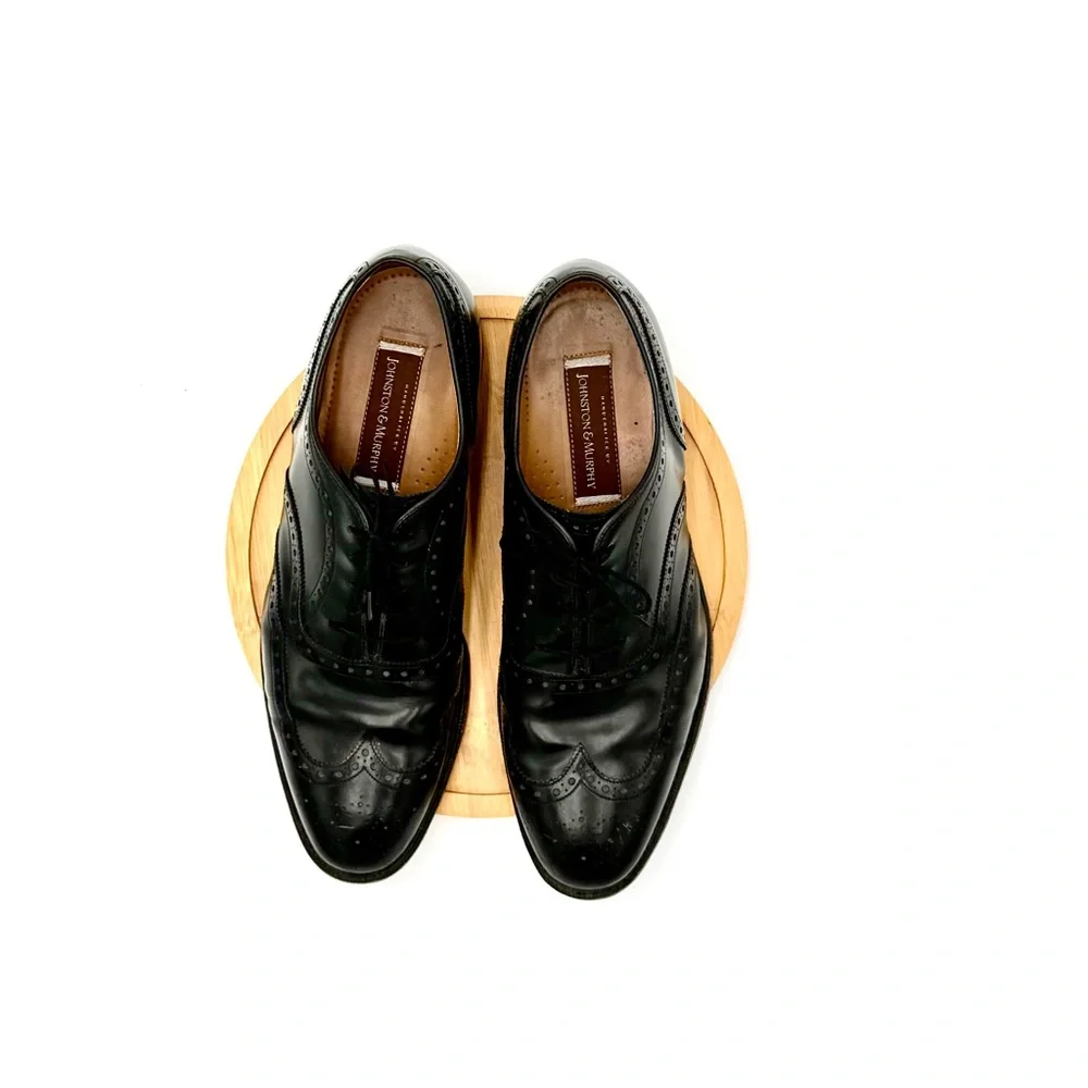 Johnston & Murphy‎ Black Leather Oxfords